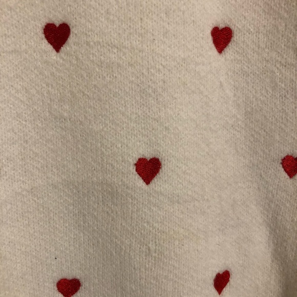 ECOWISH Women V Neck Heart Print Embroidery Knit Sweater Loose Casual Lng Sleeve - Picture 4 of 5